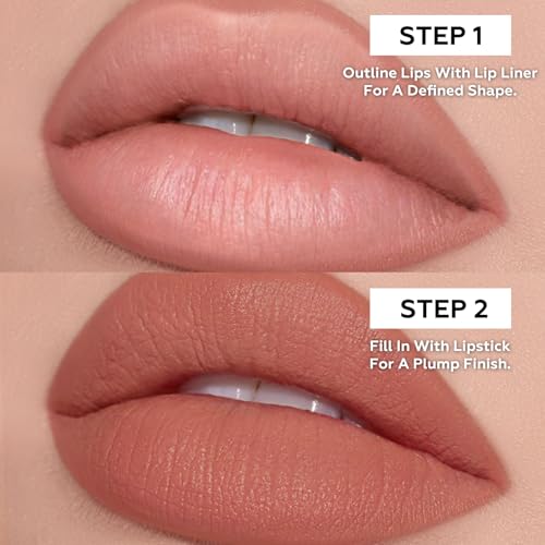 FOCALLURE Dual-Ended Lip Liner & Lipstick 2-in-1 - NU01 Coral