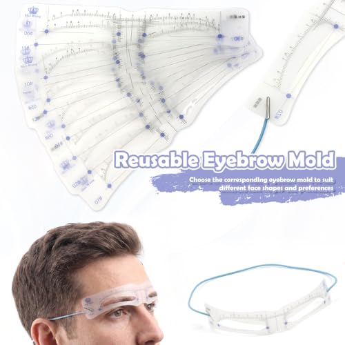 Men's Eyebrow Grooming Kit - 12 Stencils & 6 Tools