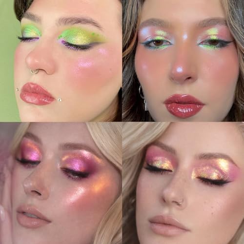 Afflano Chameleon Multichrome Eyeshadow Palette Blue-Pink-Purple