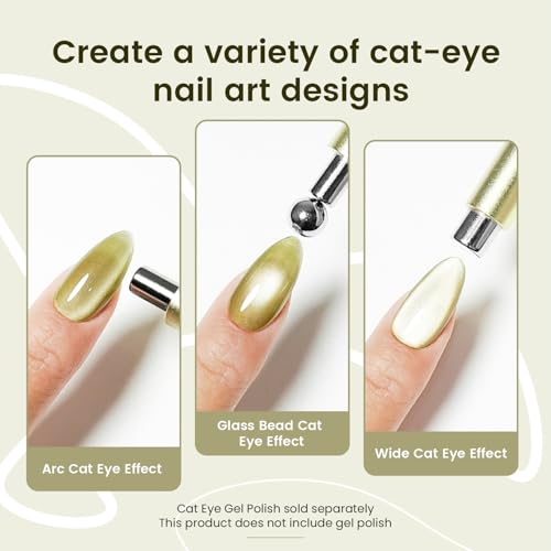JODSONE 3-in-1 Cat Eye Magnet Nail Art Tool for Gel Polish