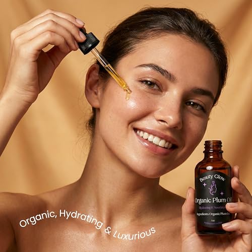 Organic Plum Oil Cold Pressed for Face Anti-Aging Facial Moisturizer Plumping Miracle Serum Natural Skincare Beauty Glow Antioxidant 1 Fl Oz/30mL