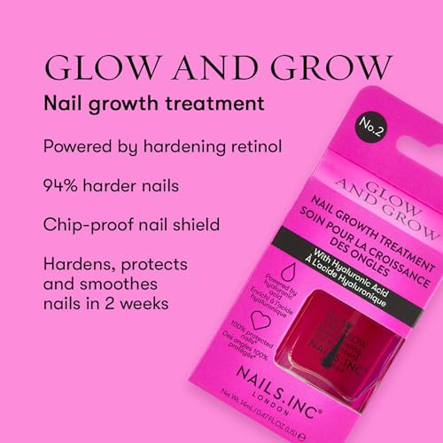 Nails Inc Mini Nail Care Duo - Glow & Grow Treatment & Cuticle Oil Set