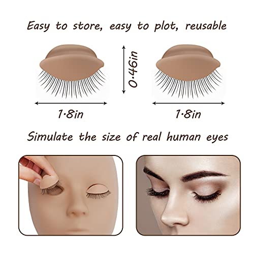 MAIZOA Eyelash Extension Training Eyelids - 6 Pairs
