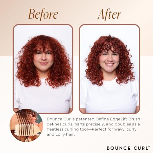 Bounce Curl Define EdgeLift Brush Cherry - 5-in-1 Curl Styling & Smoothing Tool
