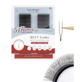 NAGARAKU U Eyelash Extensions Supplies 2D UU Lash Large Capacity 54 Rows Easy Fan Russian Volume Crisscross Eyelashes Handwoven U Shaped Mesh Wispy Clusters Eye Lashes Black - 0.07C Curl 7-15 Mix