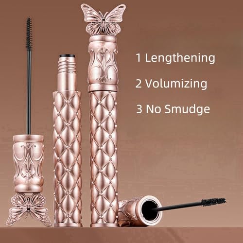 Waterproof Mascara for Short Lashes - 24H Black Volumizing Formula
