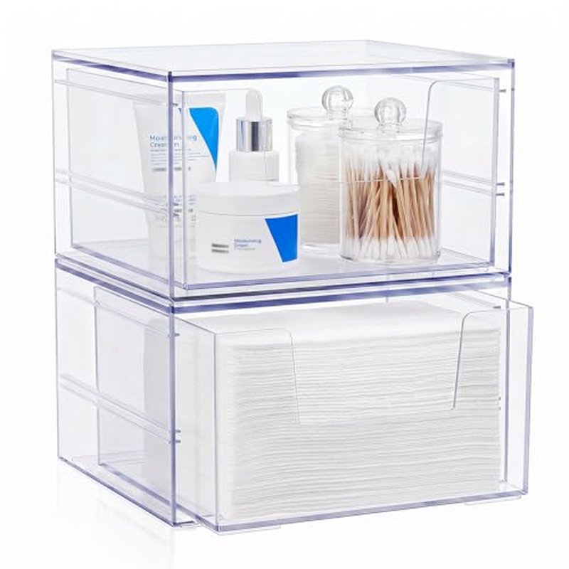 Clear Acrylic Face Towel Dispenser with U-Shaped Opening | HOMETUK