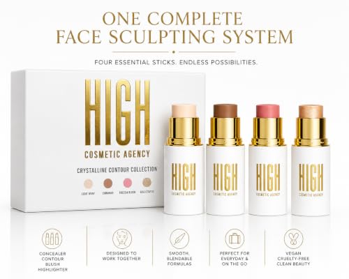 Crystalline 4-Piece Cream Stick Face Sculpting Kit