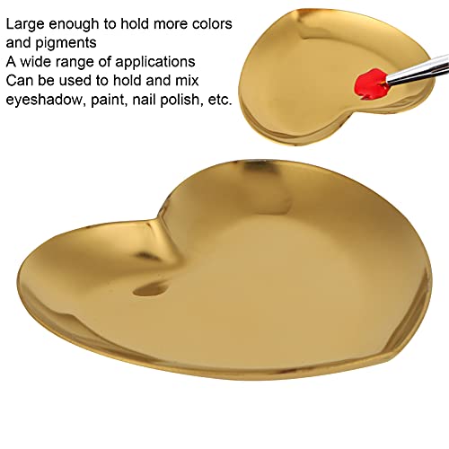 Heart Shaped Nail Art Mixing Palette - Stainless Steel