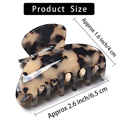 Tortoise & Leopard Print Medium Claw Hair Clips - 3 Pack