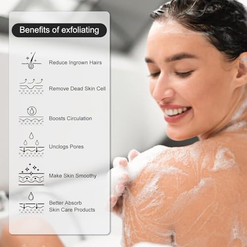 Pink Exfoliating Glove for Smooth Skin - Korean Exfoliating Mitt by THURLADY