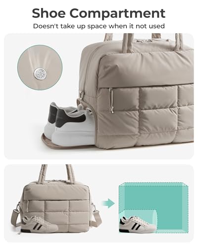 BAGSMART Gym Duffel Bag 40L Women Travel Weekender