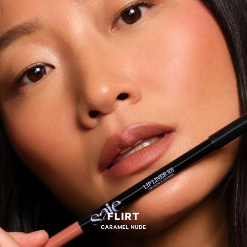 Saie Lip Liner 101 - Creamy Soft Matte Lip Pencil, Flirt