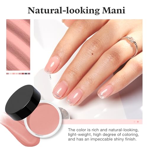 AZUREBEAUTY Sheer Pink Dip Powder for Nails - 60g Jelly Translucent Rose