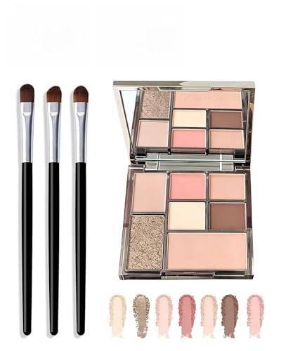 7 Color Eyeshadow Palette - Nude Pink Brown Matte Shimmer