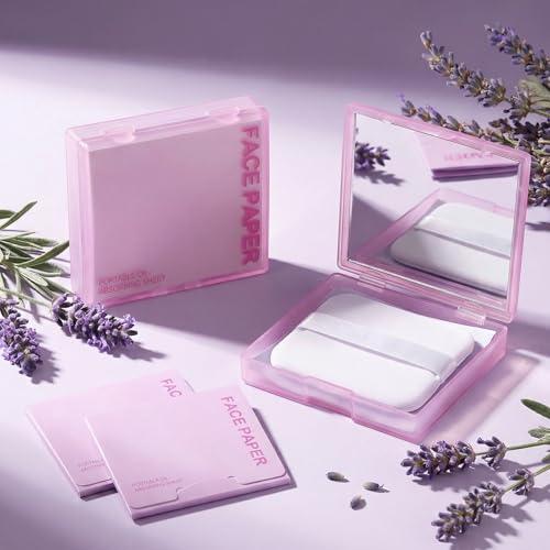 Oil Blotting Paper for Face 300 Sheets with Mirror & Puff