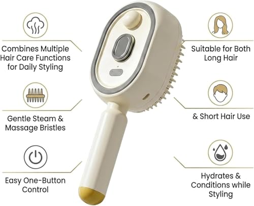 Electric Misting Detangler Brush with Air Cushion & Scalp Massage