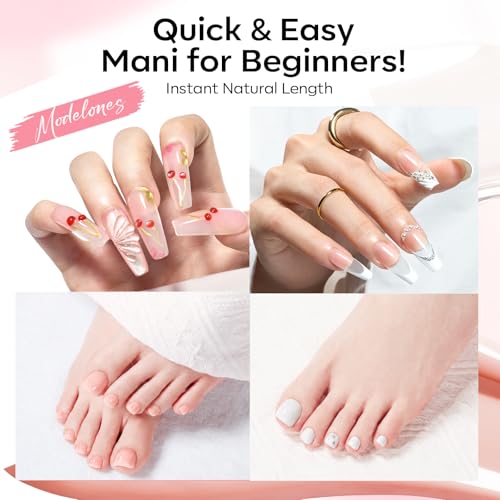 Poly Nail Gel Kit - 3 Colors with Slip Solution & Nail Forms