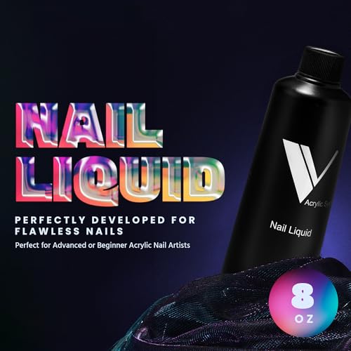 V Beauty Pure Acrylic Nail System Kit - Nude Powder 1.5 oz & Monomer 8 oz