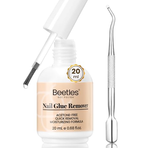 Beetles Non-Acetone Press-On Nail Glue Remover Kit with Cuticle Tool - 20ml