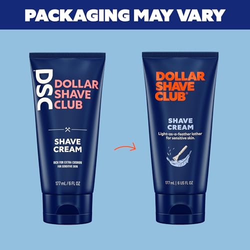 Dollar Shave Club | Shave Cream 6 ounce | Hydrating Shaving Cream for Sensitive Skin,(Pack of 4)