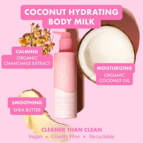 Kopari Vegan Hydrating Body Milk Lotion - Shea Butter, Chamomile, Cruelty-Free, Quick Absorb, Organic Coconut