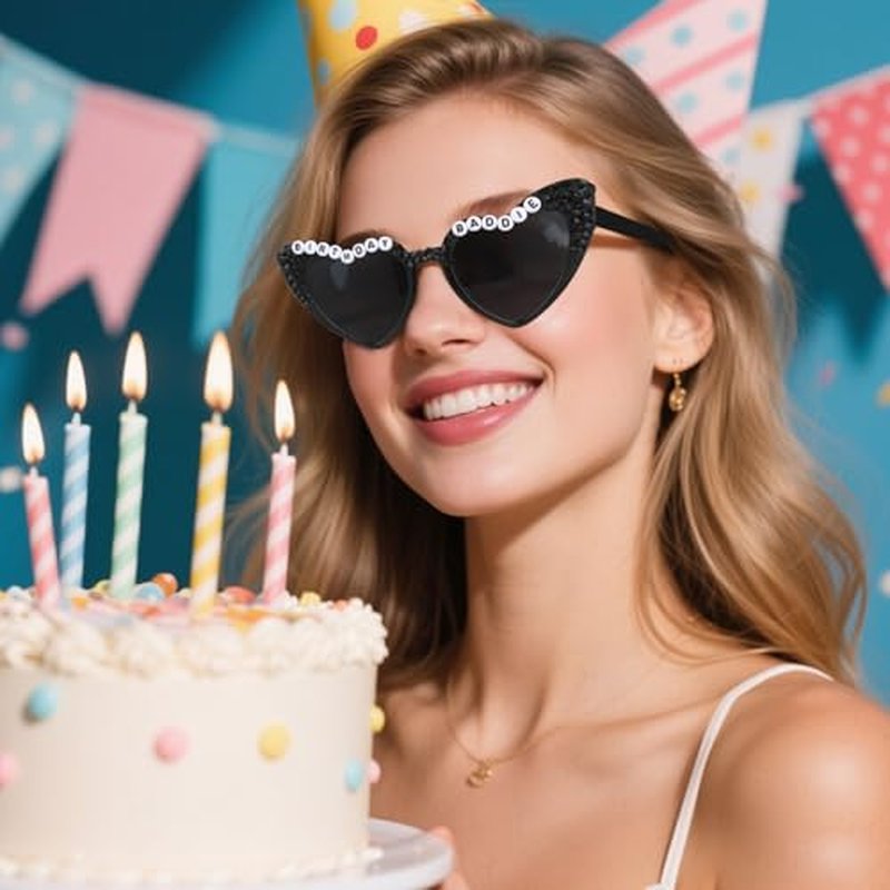 Jaciya Heart-Shaped Sunglasses for Women - Trendy Birthday Baddie Accessory