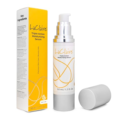 Triple-Action Daily Moisturizing Serum ? 70% Organic, Paraben-Free Hyaluronic Acid + Aloe Vera + Green Tea ? Hydrates, Soothes & Protects ? 50 mL