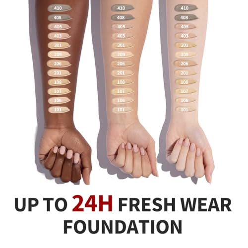 Anti-Dark Spot Liquid Foundation - Collagen Serum Foundation Infused with 2% Niacinamide, High Coverage For A Smooth & Satin Finish, 206 Medium