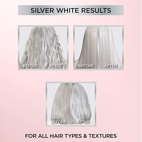 L¡¯Oreal Paris Le Color Gloss One Step Toning Gloss, In-Shower Hair Toner with Deep Conditioning Treatment Formula for Gray Hair, Silver White, 1 Kit