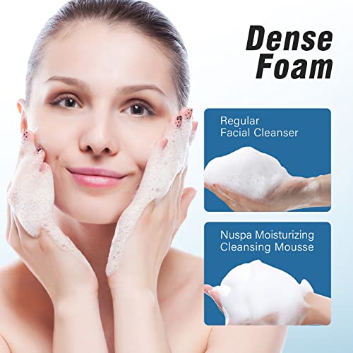 Rose Self Foaming Face Wash Spray Face Body Cleansing Mousse Infused with Amino Acid, Smoothing Hydrating Bubble Facial Cleanser,Natural Gentle Deep Cleanser for Men Women All Skin Type