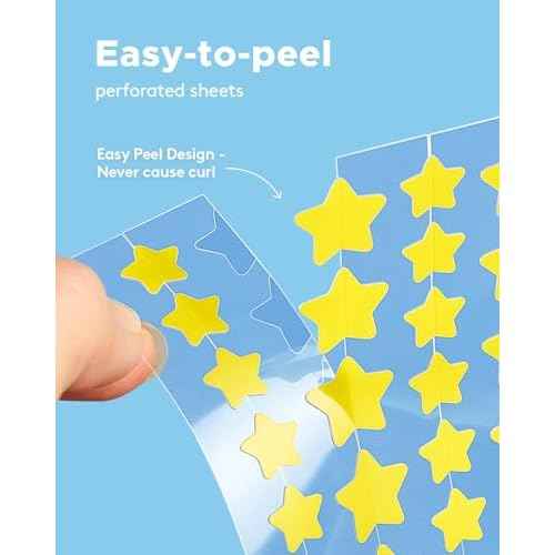 LitBear Acne Patch Pimple Patch, 6 Colors 240 Dots Star Pimple Patches with Tea Tree Oil & Centella Oil, Hydrocolloid Acne Pimple Patches for Face Cute Zit Patches Pimple Stickers Acne Dots