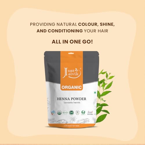 Just Jaivik Organic Henna Powder for Hair – 227g