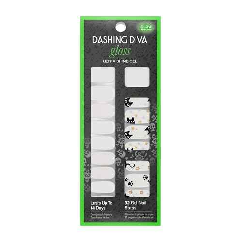 Dashing Diva Gloss UV Free, Long Lasting Gel Nail Stickers | Chip Resistant | 32 Nail Wraps, Prep Pad, Nail File