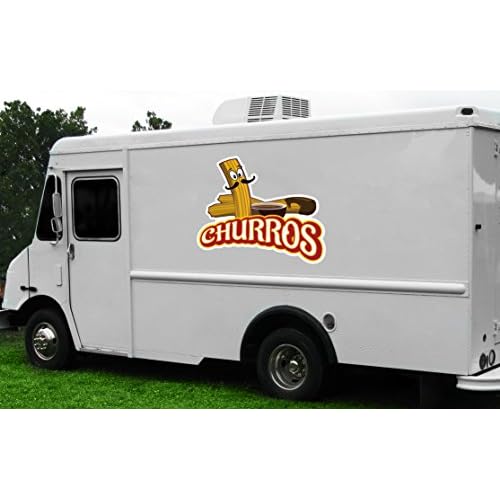 Churros 48" Concession Decal Sign cart Trailer Stand Sticker Equipment