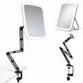 Ezcora Clip-On Makeup Mirror with Light & Extension Arm