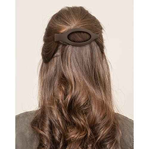 Flat Hair Clips for Thick and Thin Hair - Matte Large Alligator Clips, Duck Billed Barrettes, Neutral Hair Claw Clips for Women, 3Pcs