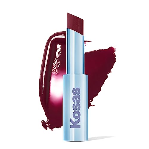 Kosas Wet Stick Moisturizing Shiny Sheer Lipstick with Ceramides, Hyaluronic acid, Peptides and Mango Butter - Soothes, Softens, and Moisturizes Lips – Bikini Blaze