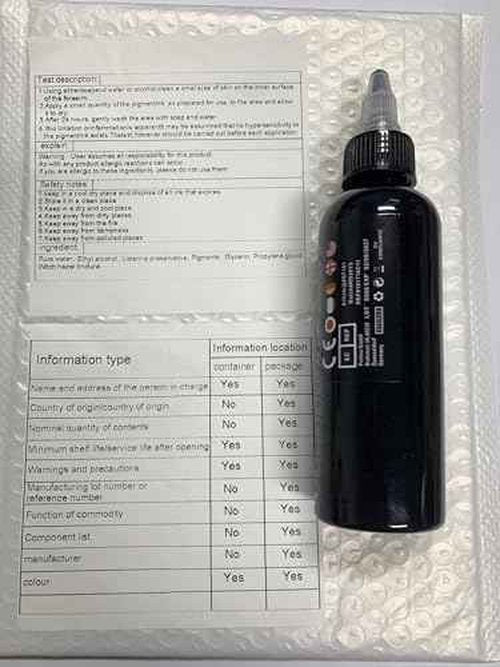 BAODELI 1 Bottle 4 OZ Tattoo Ink Super Black Ink Pigment Set Kits Body Arts 120 ml Black Professional Beauty Permanent Makes Up Paints (120ML)