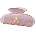 Personalized Initial Hair Clip - Glitter Acrylic Claw for Women & Teens