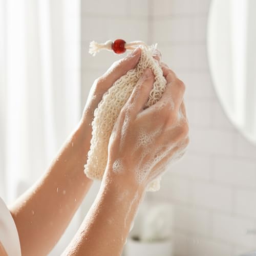 8-Pack Cotton Linen Soap Saver Bags with Drawstring