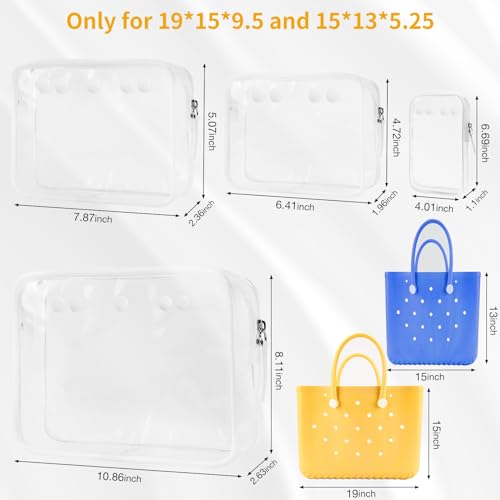 DABASHAN Clear Bogg Beach Tote Bag Insert - 4 Pack Organizer