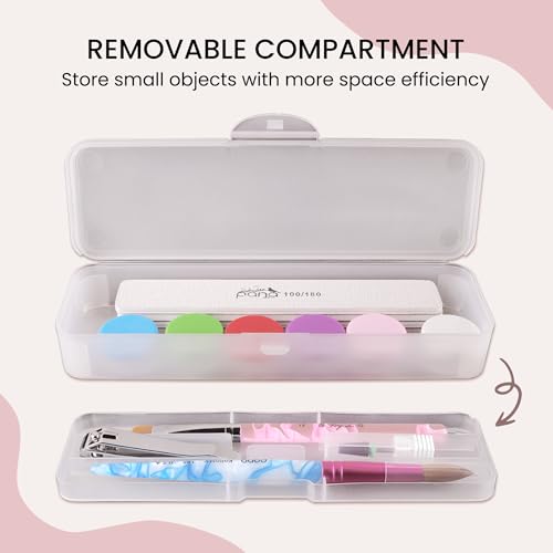 Beauticom Double-Layer Nail Art Storage Case | Frosted White