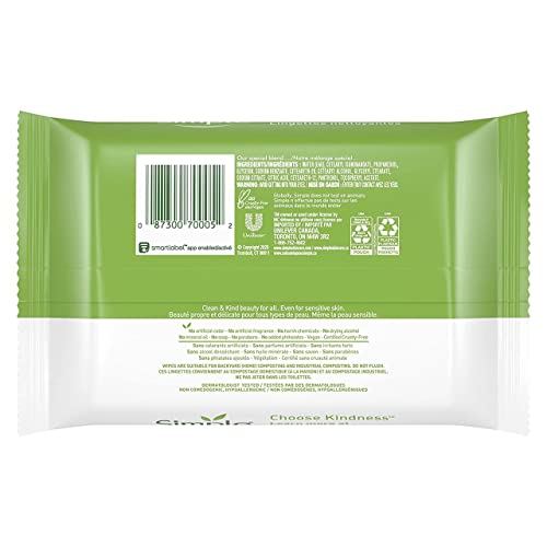 Simple Cleansing Facial Wipes 25 Count (6 Pack)