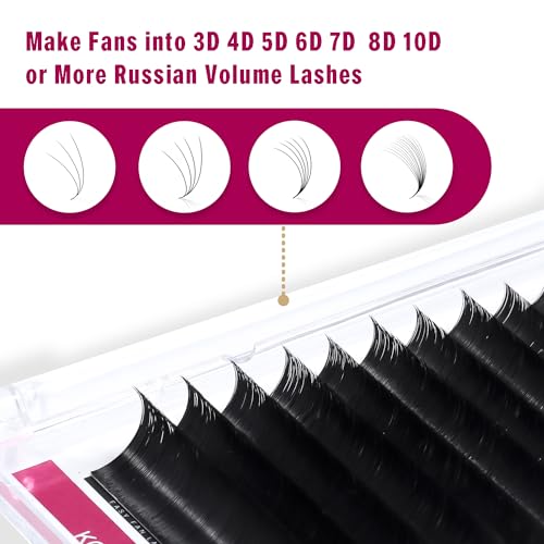 Easy Fan Lashes 0.05 D 15-20MM & Easy Fan Lashes 0.05 D 8-15MM