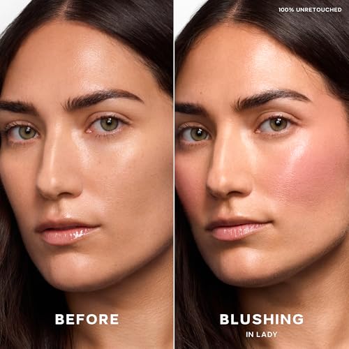 Saie Dewy Glow Duo - Dew Liquid Blush Lady (.40 oz), Mini Glowy Super Gel Warmglow (.5 oz) - Radiant Cheek Tint & Illuminating Primer for a Natural, Lit-From-Within Finish