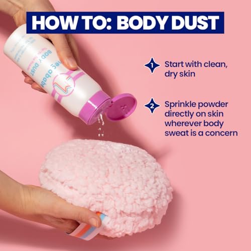 ??Megababe Sweat Absorbing Body Powder - Body Dust | Hot Weather Essential | with Lavender & Aloe | Talc-Free, All Natural | 6 oz (Pack of 1)