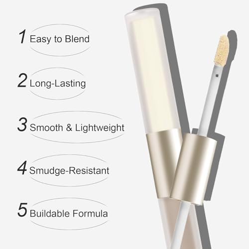 Brenqe Liquid Contour & Highlighter Stick 02 Fair With Warm Undertones – Under Eye Brightening & Face Sculpting Makeup