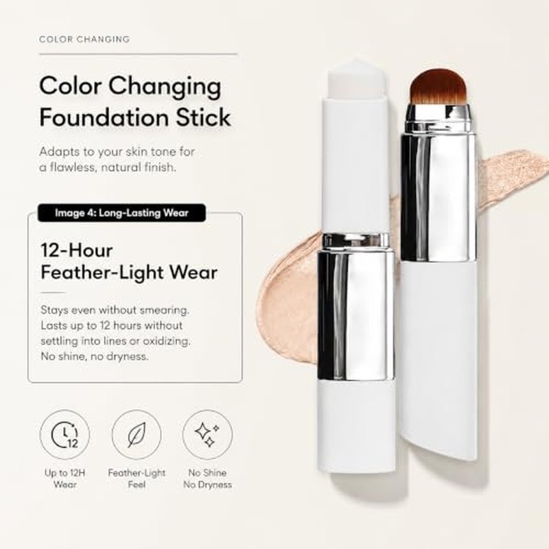FaceLove Color-Changing Foundation Stick - Hydrating & Lightweight
