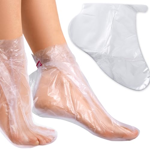 Disposable Plastic Foot Covers for Paraffin Wax Bath & Pedicure (200 Pack)